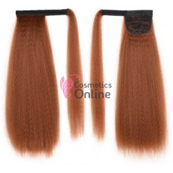 Extensie de par coada Afro Kinky tip Mesa cu Snur de 60 cm Cod K888-30# Castaniu Deschis